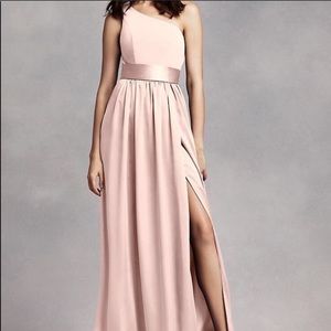 WHITE BY VERA WANG - Dress with Satin Sash BLUSH